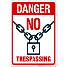 Danger With Lock Graphic Sign