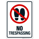 No Trespassing With Graphic Sign