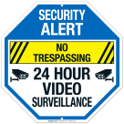 No Trespassing 24 Hour Video Surveillance Sign