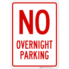 No Overnight Parking Sign, (SI-64823)
