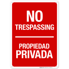 No Trespassing Bilingual Sign
