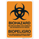 Biohazard Bilingual Sign, (SI-6491)