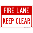Fire Lane Keep Clear Sign