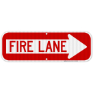 Fire Lane With Right Arrow Sign, (SI-65088)