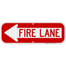 Fire Lane With Left Arrow Sign, (SI-65089)