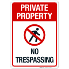Private Property No Trespassing With Symbol Sign