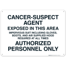 Cancer-Suspect Agent Exposed In This Area Sign