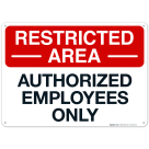 Restricted Area Authorized Employees Only Sign