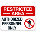 Restricted Area Authorized Personnel Only With Graphic Sign, (SI-65170)