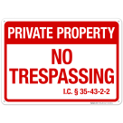 Indiana No Trespassing Private Property Sign