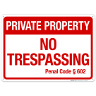 California No Trespassing Private Property Sign