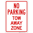 No Parking Tow Away Zone Sign, (SI-65232)