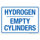 Hydrogen Empty Cylinders Sign