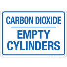 Carbon Dioxide Empty Cylinders Sign