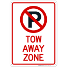 Tow Away Zone With Graphic Sign