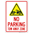 Tow Away Zone With Graphic Sign, (SI-65272)