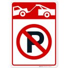 No Parking Tow Away Zone Symbol Sign