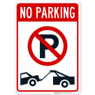 No Parking With Symbol Sign, (SI-65283)