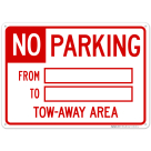 No Parking Towaway Area Sign