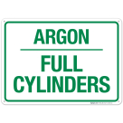 Argon Full Cylinders Sign, (SI-6530)