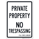Florida Private Property No Trespassing Sign