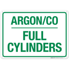 Argon Co Full Cylinders Sign, (SI-6531)