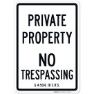 Colorado Private Property No Trespassing Sign
