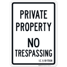 Idaho Private Property No Trespassing Sign