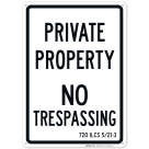 Illinois Private Property No Trespassing Sign