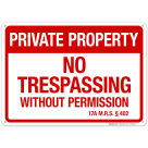 Maine No Trespassing Private Property Sign