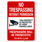Maine This Property Is Protected By Video Surveillance Trespassers Sign