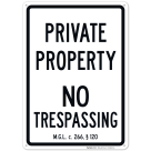 Massachusetts Private Property No Trespassing Sign