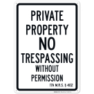 Maine Private Property No Trespassing Sign