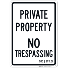 Ohio Private Property No Trespassing Sign