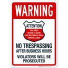 Warning Attention This Area Under 24 Hour Live Recorded Video Surveillance Sign