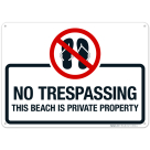 No Trespassing This Beach Is Private Property With Graphic Sign