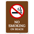 No Smoking On Beach Sign
