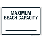Maximum Beach Capacity Sign