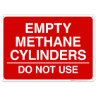 Empty Methane Cylinders Sign