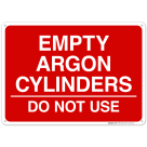 Empty Argon Cylinders Sign