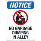 No Garbage Dumping In Alley Sign