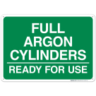 Full Argon Cylinders Sign