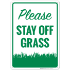 Vertical Please Stay Off Grass Sign
