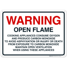 Warning Open Flame Sign