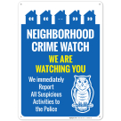 We Are Watching You We Immediately Report All Suspicious Activities To Police Sign