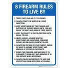 8 Firearms Rules To Live By Treat Every Gun As If It Is Loaded Sign