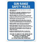 Gun Range Safety Rules Sign, (SI-65721)