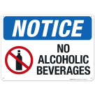 Notice No Alcoholic Beverages Sign