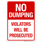 Vertical Violators Will Be Prosecuted Sign