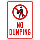 No Dumping With Graphic Sign